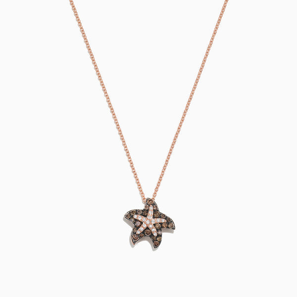 Effy Seaside 14K White Gold Blue Sapphire & Diamond Starfish Pendant –  effyjewelry.com